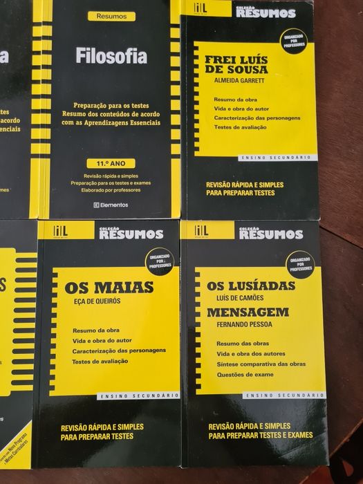 Livros de apoio escolar e exames