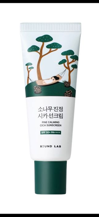 Сонцезахисний крем з екстрактом голок сосни ROUND LAB Pine Calming Cica Sunscreen, 40 ml