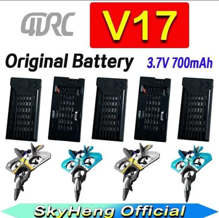 Bateria original de 3,7 V, 700 mAh para quadricóptero 4DRC V17