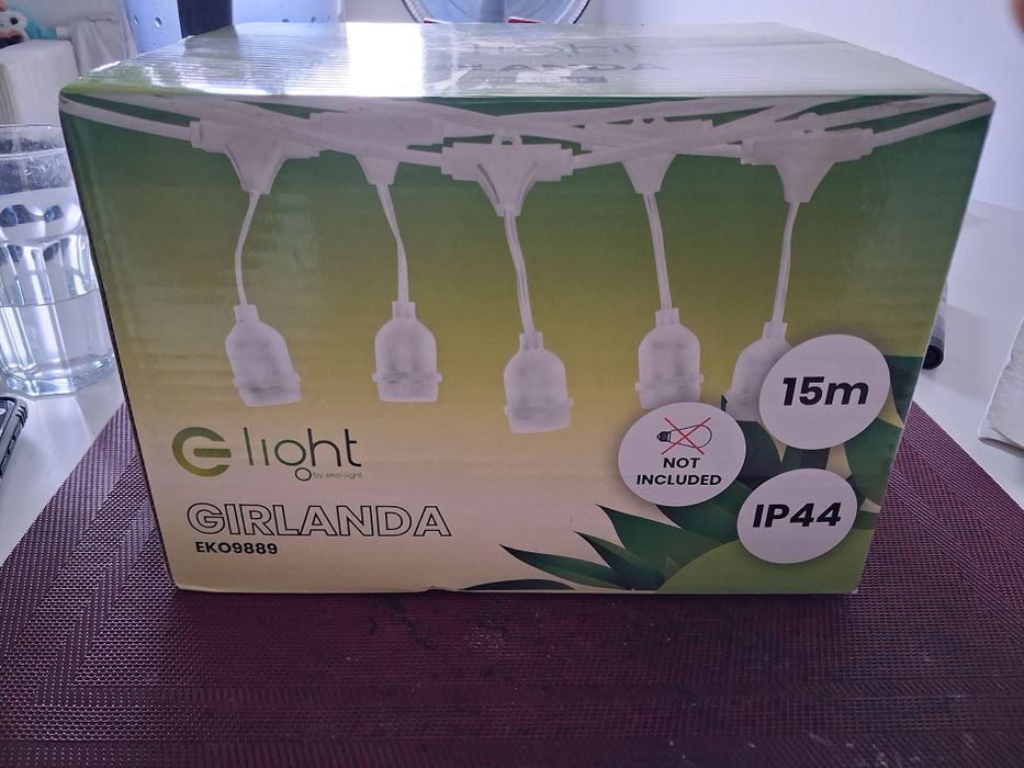Jasna girlanda ogrodowa 15 m (Eko-Light EKO9889)  nowa / nieużywana