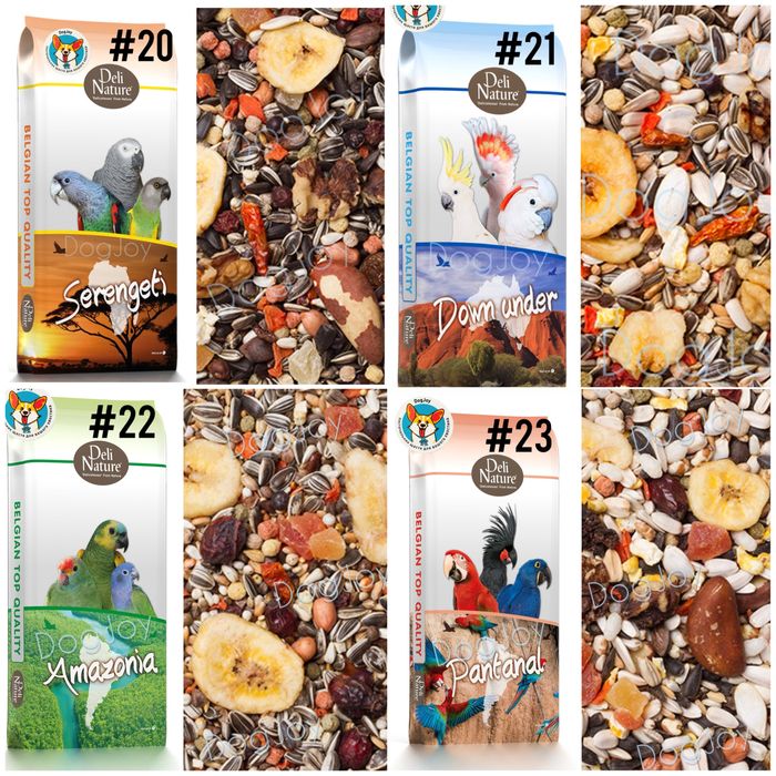 Корм для середніх/великих папуг Deli Nature #57/60/61/64/20/21/22/23
