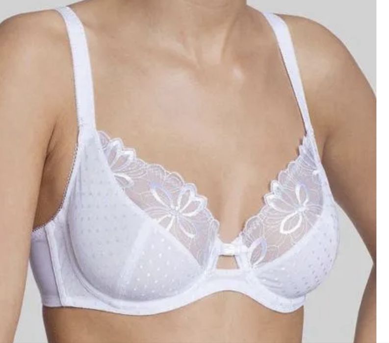 Triumph biały nowy stanik koronka 85g