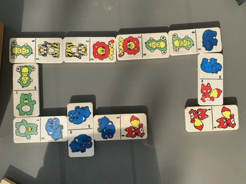 Jogos Puzzle Domino Brinquedos em madeira