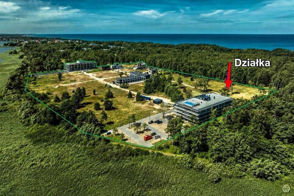 Działka inwestycyjna między morzem Bałtyckim a jeziorem Jamno, z gotowym projektem budynku usługowego - Widok 2