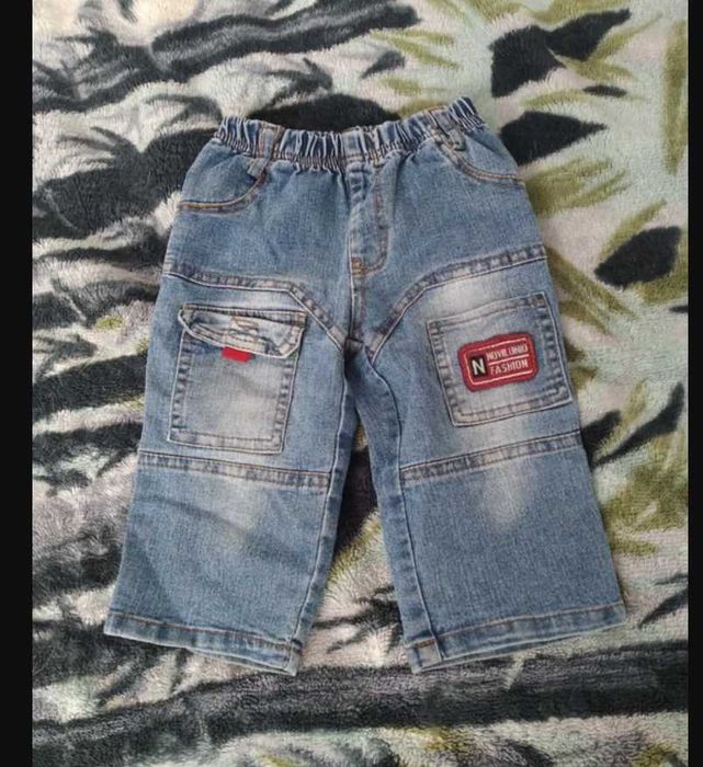 niebieskie jeansy 3/4 116