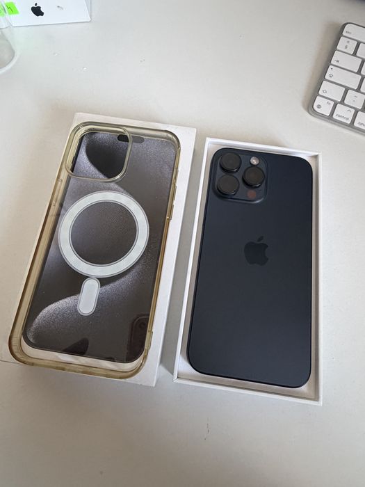 iPhone 15 Pro Max 256gb Titanium Blue Stan Idealny Bateria 94%