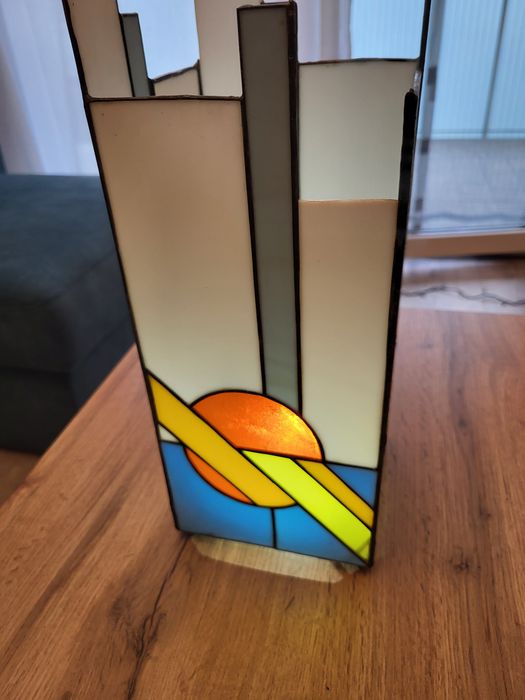 Lampion ręcznie wykonany zachód słońca