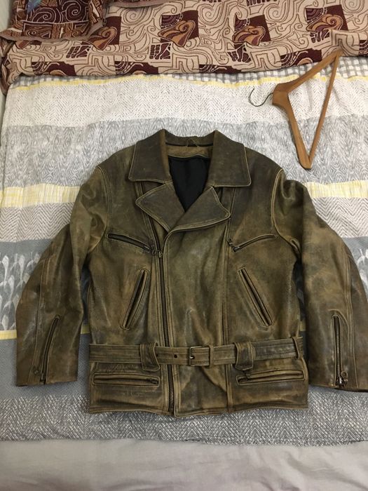 Куртка байкерская бу. Натуральная кожа.
