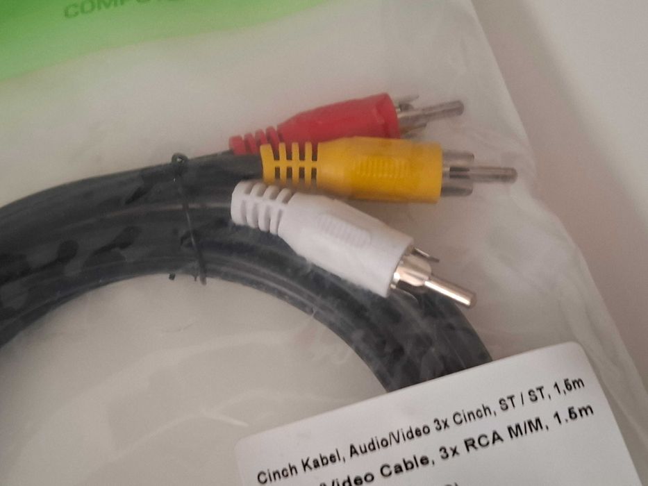 Kabel RCA Audio-Video, Nowy, 1,5 m