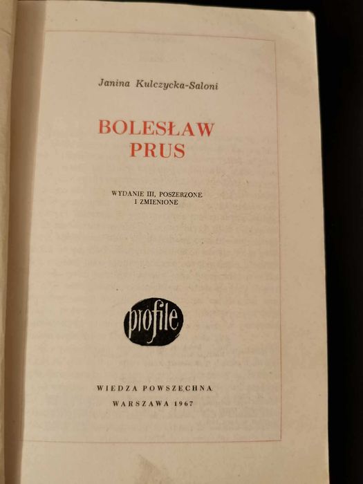 Bolesław Prus - Janina Kulczycka-Saloni