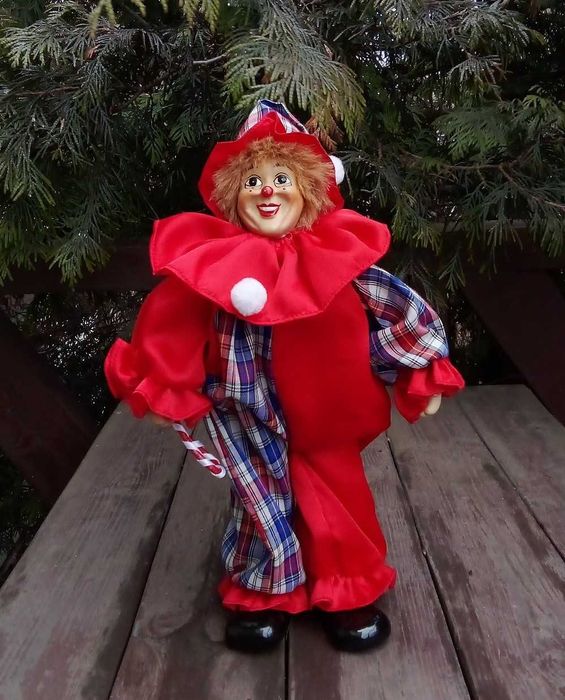 КЛОУН венецианский, фарфоровый. Арлекин интерьерный 35 см