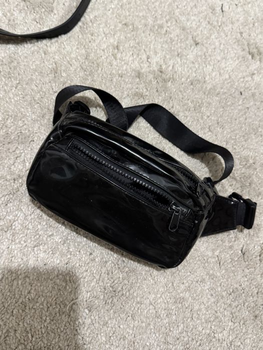 Shiny Black Waist Bag