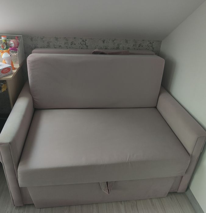Fotel rozkładany z funkcją spania 106×190 cm – różowy, na zamówienie