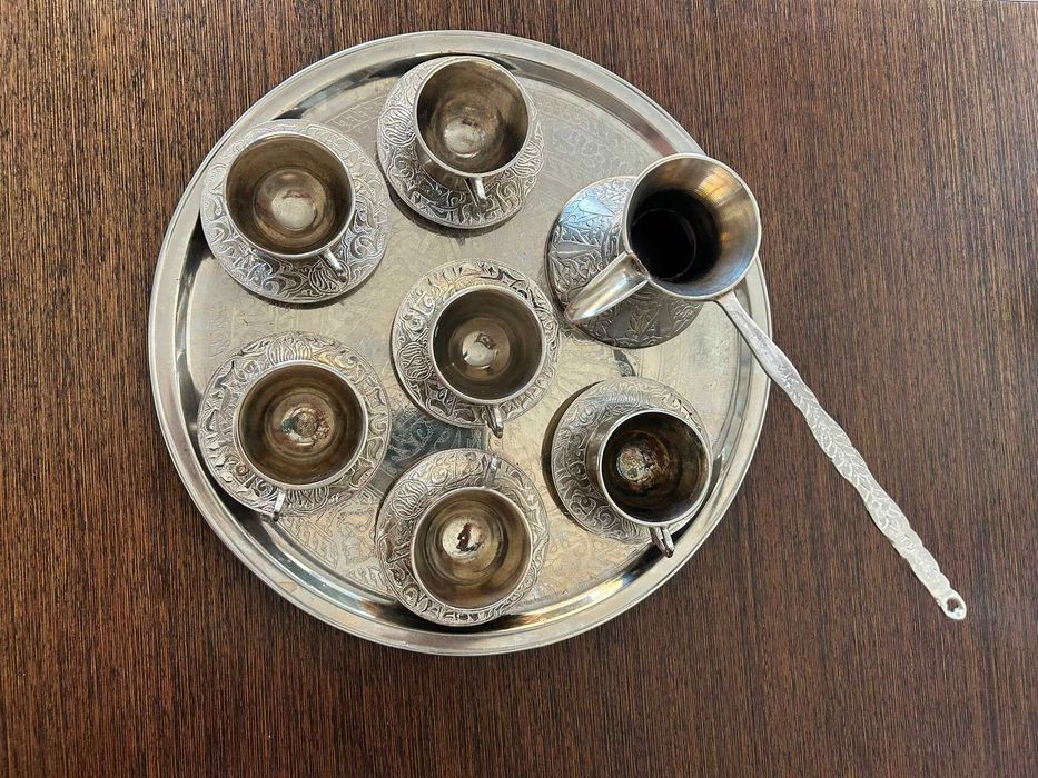 Serviço de café Tunisino em metal