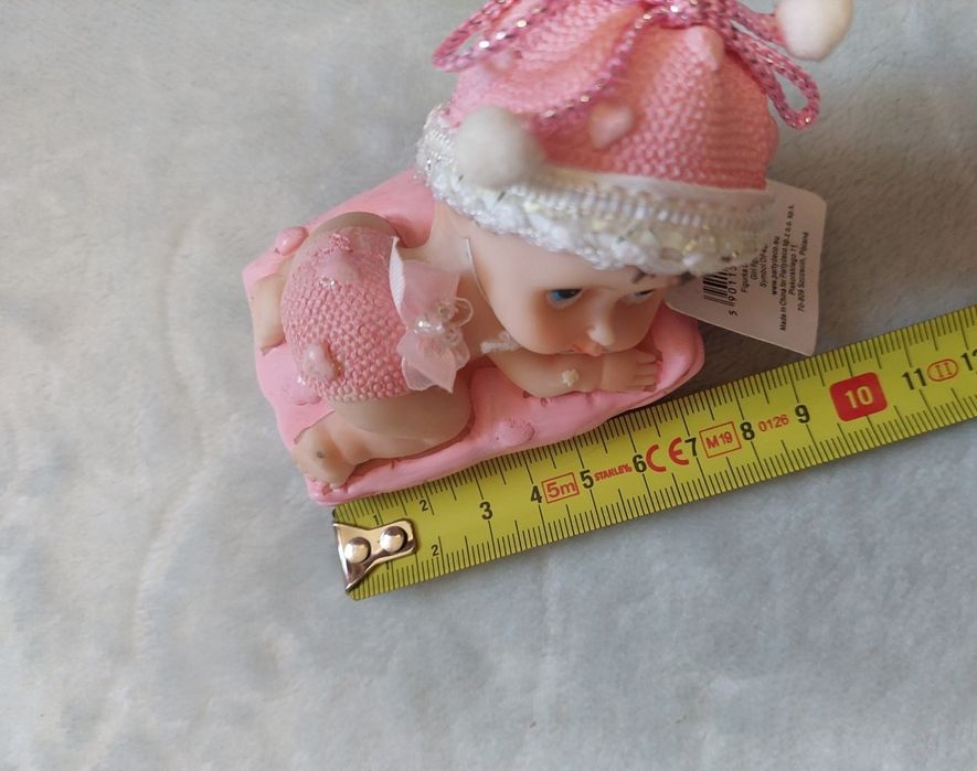 Śliczna duża figurka dziewczynki na tort chrzest roczek nowa