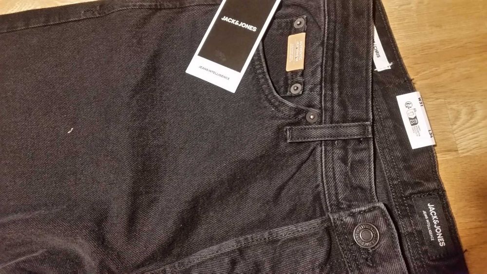 pas 86cm NEW Jack&Jones Loose 90s W32 L32 szerokie W31 L34 baggy szare