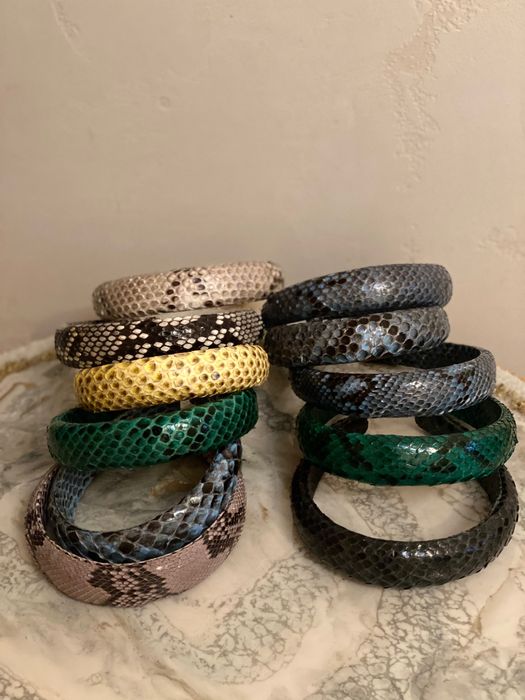 Роскошные дизайнерские обручи для волос из кожи питона