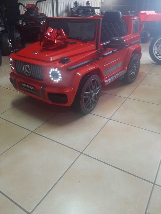 Samochód Mercedes G63 czerwony na akumulator dla dzieci
