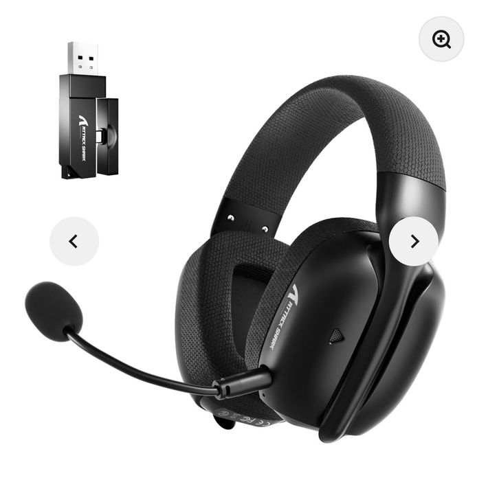 Headset Sem Fio Attack Shark L80pro Com Três Modos E Microfone Para Jogos De Computador, preto.
