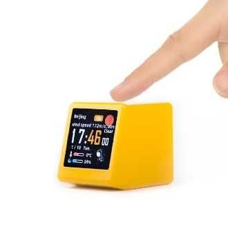 Mini LCD exibição criptomoedas e ações em tempo real com relógio