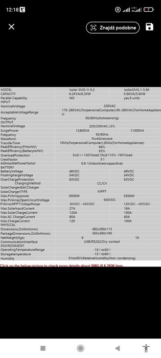 Easun Inwerter 6200W  KP  off-grid falownik