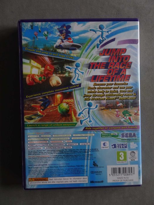 XBOX Game X Box Kinect Sonic Free Riders64751907716098121