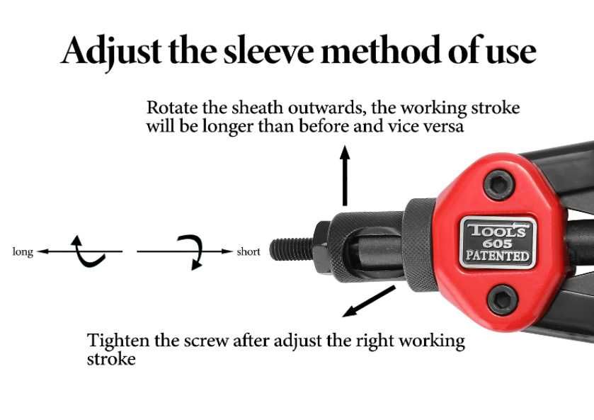 F5 Rebitador rosca manual porcas rebitador manga porcas ferramenta