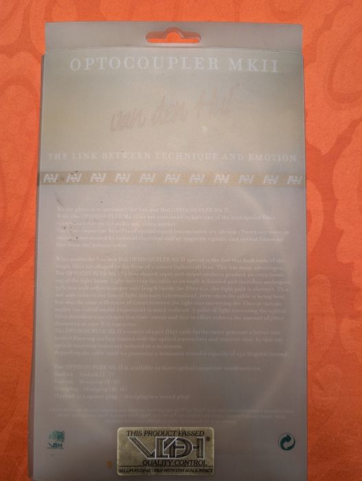 Cabo Óptico Van Den Hul Octocoupler MKII64171270193795124