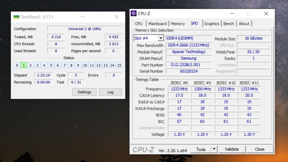 Оперативна пам'ять Apacer DDR4 16GB 2666MHz (Чіпи Samsung)