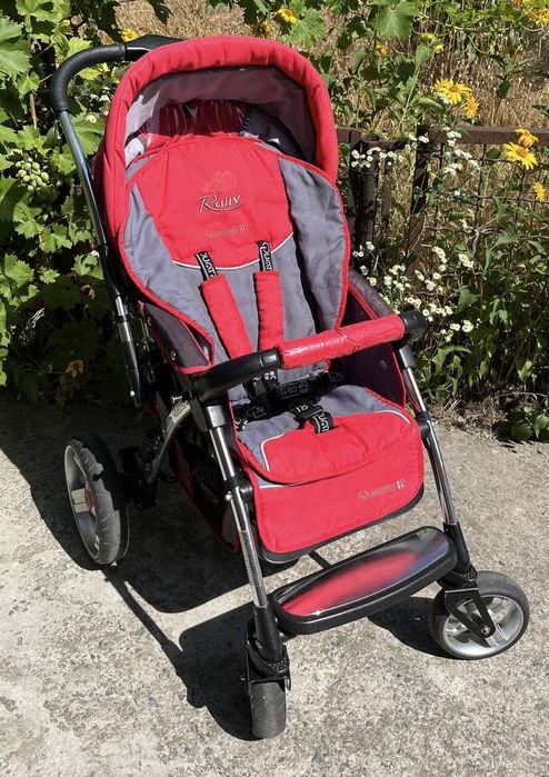 Дитячий червоний візочок детская каляска, rally quatro, Ідеальний стан