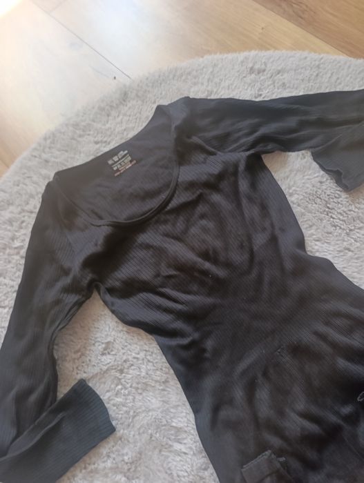 Kombinezon czarny sexy prążkowany s m l kobiecy