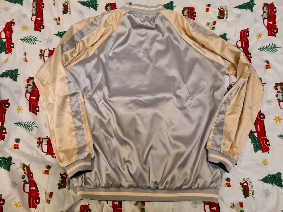 Kurtka bejsbolówka bez kaptura japoński styl haft - rękodzieło