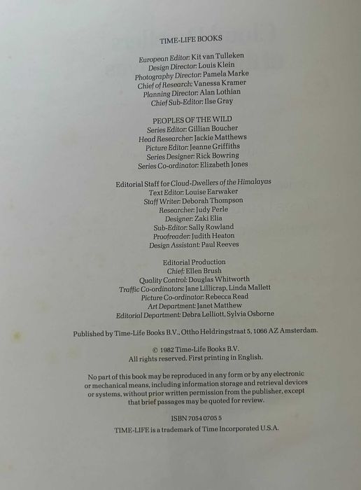 Cloud Dwellers of the Himalayas: the Bhotia - 1982 - Time-Life Books