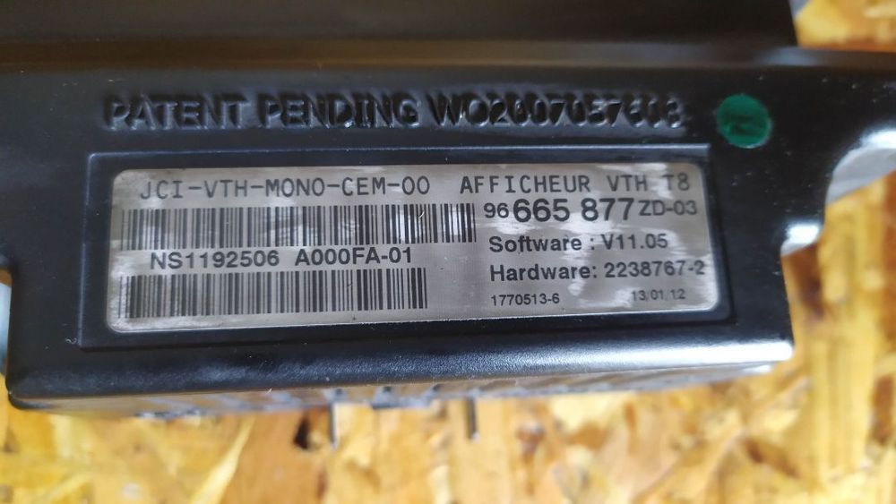 DISPLAY HEAD UP PEUGEOT 3008 09-15 96665877ZD