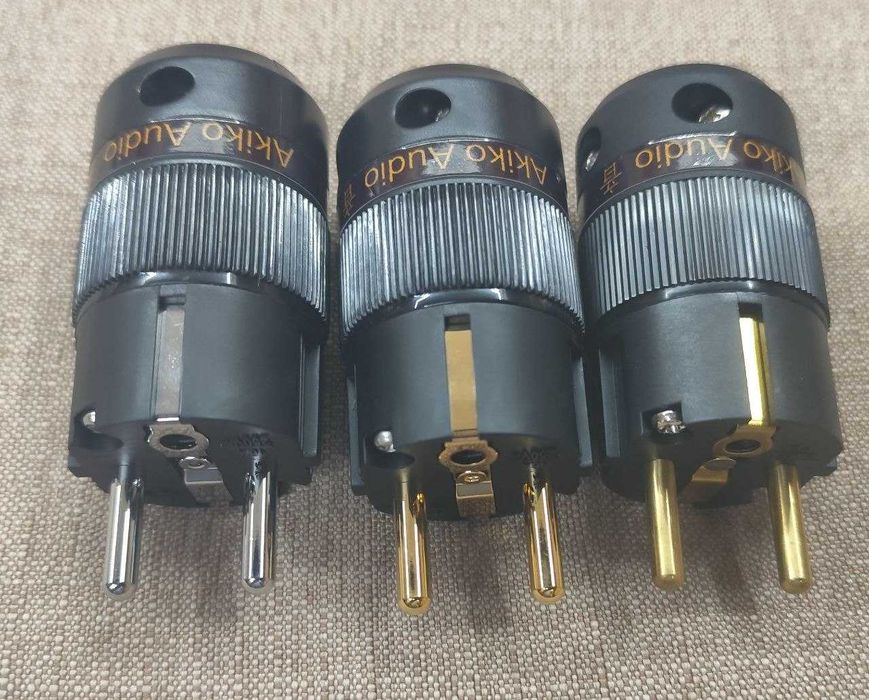 Сетевые коннекторы Akiko Audio (Gold / Copper / Rhodium) для Hi-End кабелей