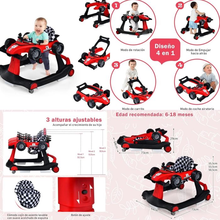 Andarilho 4 em 1  OLMITOS Formula 1