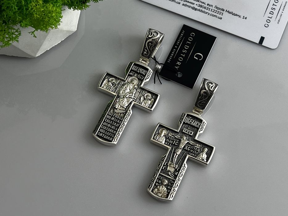 Массивный серебряный крестик (арт 03) 27.3 грамма