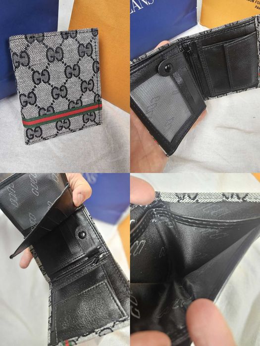Portfel męski Gucci logowany Italy premium kolory