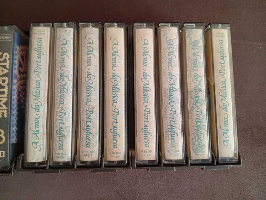 Conjunto de cassetes antigas