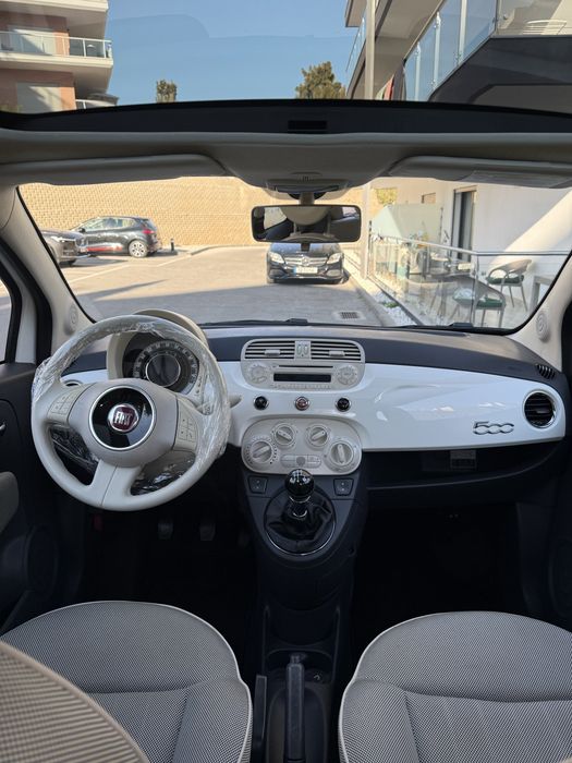 Fiat 500 Lounge • Fire 1.2 Gasolina • Teto Panorâmico • Distribuição Feita • IPO Setembro 2027 • Bem Estimado