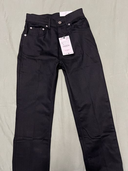 Джинси zara bootcut high-waist cropped jeans