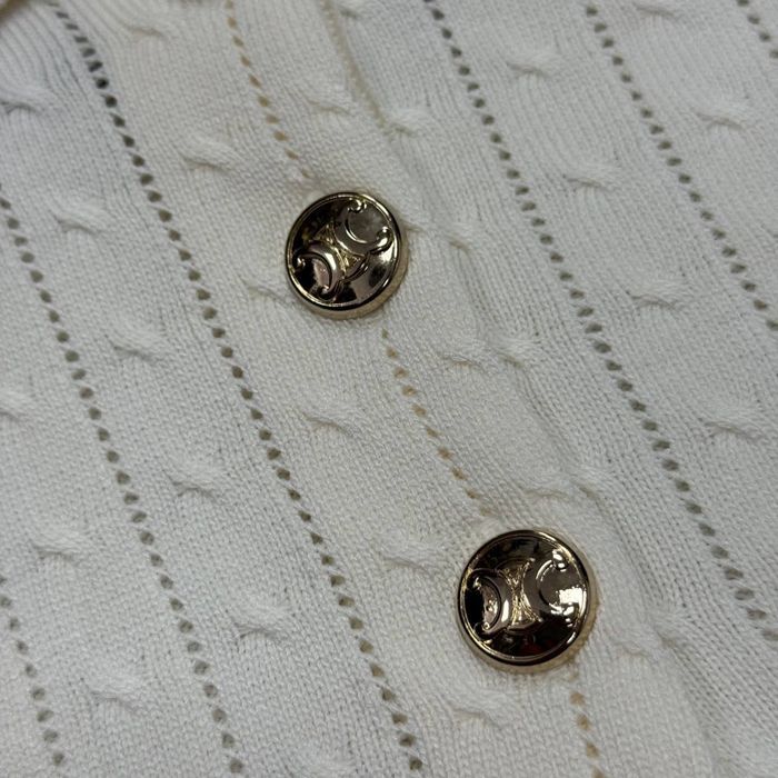 ЦЕНА БЫЛА 4000!2025 Женский свитер CELINE вязка молочный люкс s M L XL