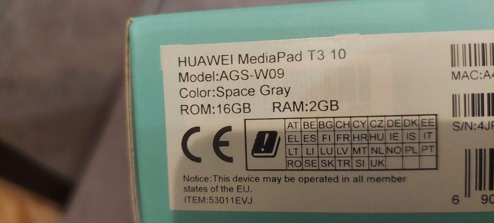 Планшет Huawei MediaPad T3 10