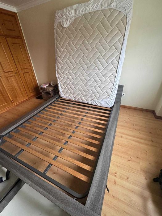 Cama casal 1.60x 2m estrutura com cabeceira