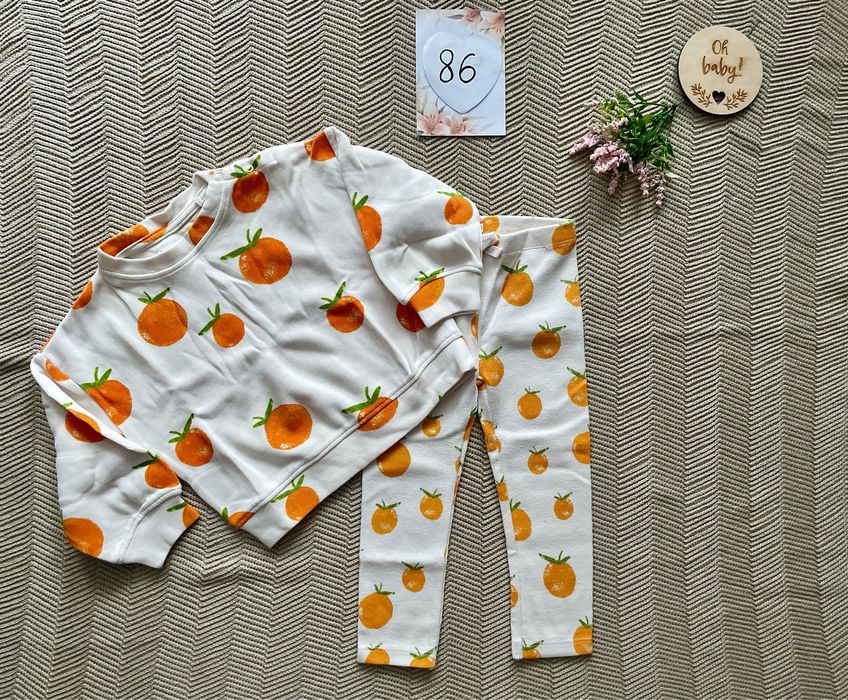 Wyprzedaż jak nowy komplet reserved pomarańcze 80/86