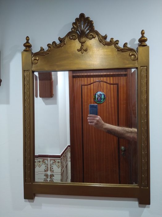 Espelho com moldura Vidro Vizel casa quarto apartamento vivenda carro