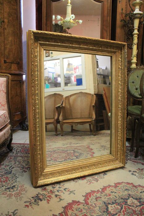 Złocone francuskie prostokątne lustro - Gryfino