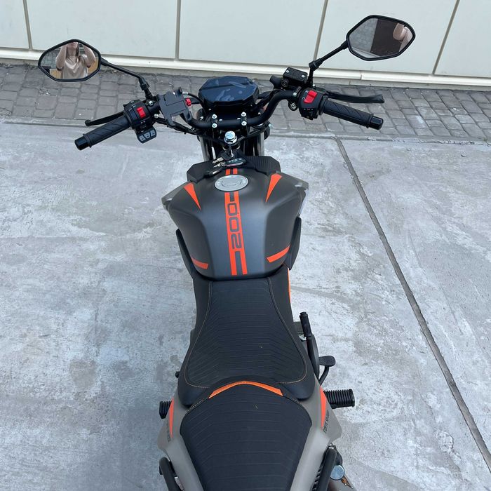 Мотоцикл SR-200X Forte (сіро-помаранчевий)