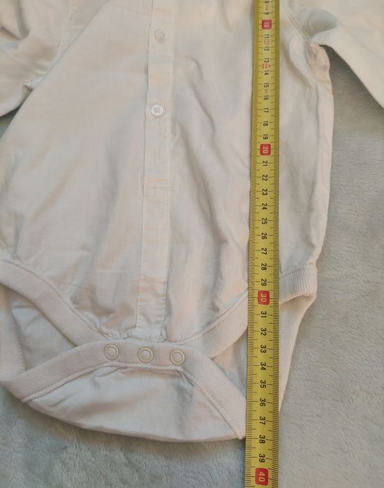 Eleganckie białe body chłopięce next baby  r.62/68