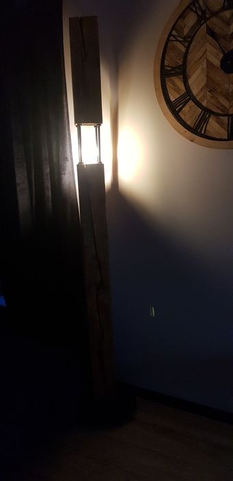 Lampa podłogowa,  lampa stojąca,  lampa drewniana